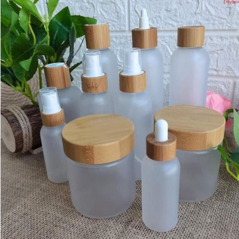 Wholesale 100Pcs Makeup Plastic Spray Containers Bottles For Cosmetics Skin Care Packaging Perfume Jar With Bamboo Lidgoods Sxxtq Cosmetic Labels Design, Plastic Containers With Lids, Lotion Containers, Skin Care Toner Products, Cosmetic Packaging Design, Skin Care Lotions, Spray Lotion, Skin Care Packaging, Skincare Packaging