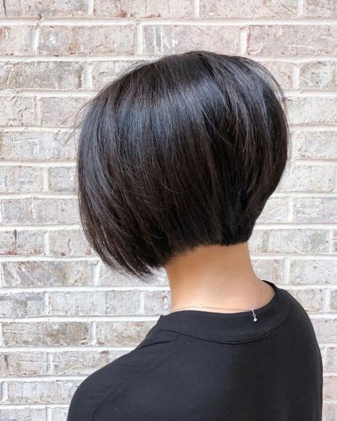 19 Best Short A-Line Bob Haircuts You Have to See A Line Bob Short, Triangle Haircut, Graduated Haircut, Line Bob, A Line Haircut, Haircuts Women, Shaggy Hairstyles, A Line Bob, Graduated Bob Haircuts