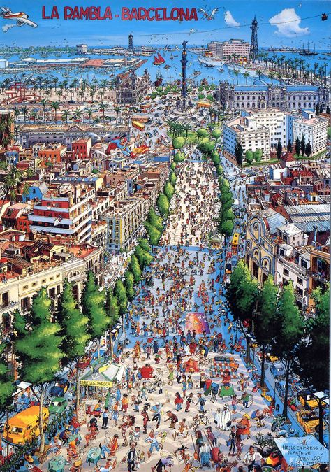 La Rambla 2, Barcelona (For Trade) | por jordipostales Backpacking Spain, Spain Culture, Barcelona Catalonia, Pedestrian Street, Spanish Culture, Spain Holidays, City Travel, Spain Travel, Where To Go