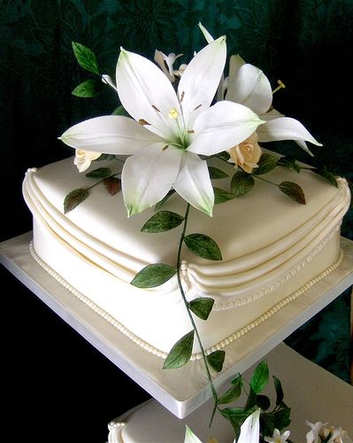 mine Spectacular Cakes, Single Layer Cakes, Square Wedding Cakes, Wedding Cake Pictures, Small Wedding Cakes, Flower Cakes, Wedding Cake Recipe, White Wedding Cakes, Unique Wedding Cakes