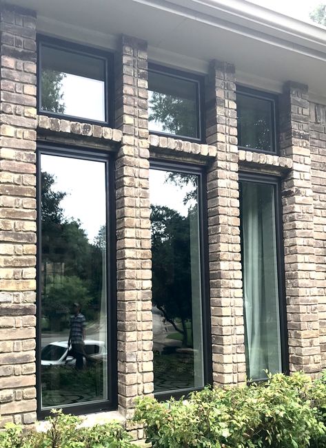 Bronze Windows Exterior, Bronze Windows, Composite Windows, Vinyl Replacement Windows, Exterior House Color, Replacement Windows, Window Color, Window Types, Windows Exterior