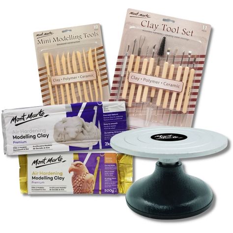 Beginner Friendly Air Dry Clay Sculpting Kit | Tutorials Modelling Pottery Tools Air Dry Clay Sculpting, Art Shed, Clay Sculpting, Iron Body, Pottery Tools, Artist Brush, Modeling Clay, Clay Tools, Sculpting Clay