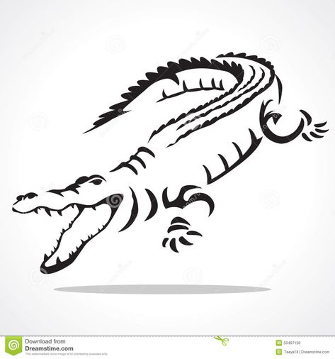 tribal/real Alligator Outline, Alligator Tattoo, Crocodile Tattoo, Alligators Art, Outline Tattoo, Design Art Drawing, Silhouette Tattoos, Outline Designs, Tattoo Videos