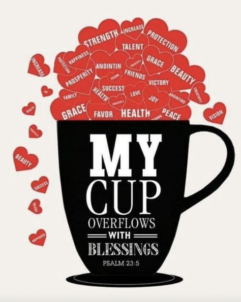 My Cup Overflows… – Heeearing With Heart Morning Verses, My Cup Overflows, Family Peace, Bible Quotes Images, Morning Blessings, Inspirational Prayers, Bible Verses Quotes Inspirational, Biblical Quotes, Bible Words