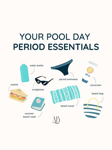 Packing your beach bag for a day of poolside lounging on your period? Don't forget the essentials ☀️ Slip, slop, slap your sunscreen, slip on your period-proof swimwear & grab your sunnies. Let's hit the pool! Read more on your pool day period essentials on our Azure Insights Blog. #azurebelle #azurebelleswimwear #periodessentials #periodswimwear #beachday #summer #summeressentials #whatsinmybeachbag #beachessentials #pooldayessentials #aussiebrand #aussiebusiness Period Essentials, Period Swimwear, Greyish Brown, Pool Day, Beach Sunglasses, Swimwear Bottoms, Beach Essentials, Beach Reading, Pool Days