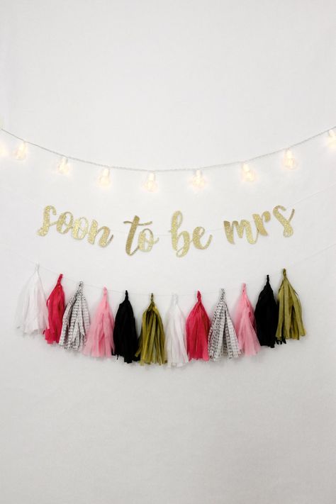 Cute Party Decorations, Soon To Be Mrs, Hen Party Decorations, Glitter Bridal Shower, Bachelorette Theme, Cricut Wedding, Wedding Shower Decorations, Anniversary Sign, Bachelorette Themes