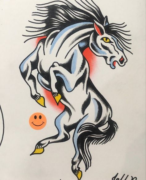 Traditional Tattoo Horse, Traditional Tattoo Cover Up, Bonsai Tree Tattoos, Abstract Tattoo Ideas, Traditional Tattoo Inspiration, Vintage Tattoo Design, Traditional Tattoo Designs, Tattoo Apprenticeship, Tattoo Now