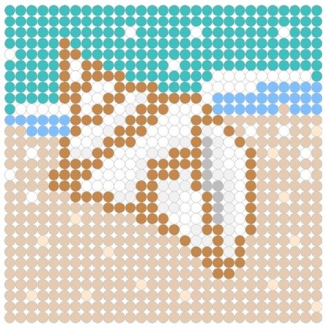 Sea Life Perler Bead Patterns Melty Bead Patterns, Fuse Bead Patterns, Diy Perler Bead Crafts, Perler Crafts, Hama Beads Patterns, Diy Perler Beads, Melting Beads, Iron Beads, Beaded Cross Stitch