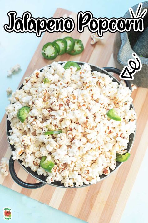 Looking for a fiery yet fun snack for your next Movie Night? Jalapeno popcorn is the answer! 😎 This spicy snacker is perfect for adding a kick to any gathering, and best of all, it’s simple to make. This Jalapeno Popcorn is an irresistible, spicy treat that is perfect for gatherings, game nights, or simply satisfying your snack cravings. Get your hands on the recipe and start popping! Popcorn Stovetop, Stovetop Popcorn Recipes, Jalapeno Popcorn, Autumn Recipes Vegetarian, Stovetop Popcorn, Vegetarian Comfort Food, Your Next Movie, Farmers Market Recipes, Refreshing Snacks