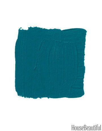 Front Door Paint Colors - Paint Ideas for Front Doors - House Beautiful-- Benjamin Moore Venezuelan Sea which is a bright teal. Teal Front Doors, Green Front Doors, Black Shutters, Front Door Paint Colors, Door Colors, Door Paint Colors, Pintura Exterior, Painted Front Doors, House Front Door