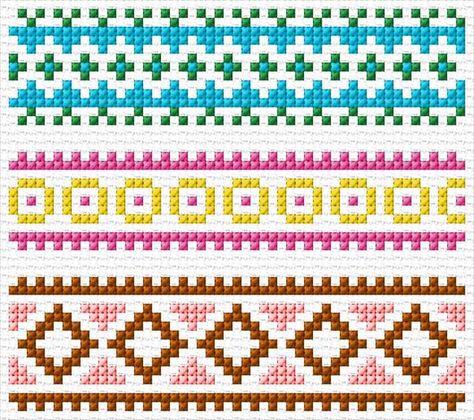 Cross Stitch Designs Border, Cross Stitch Line Pattern, Simple Cross Stitch Border, Embroidery Friendship, Cross Stitch Calculator, Free Cross Stitch Designs, Cat Cross Stitches, Cross Stitch Border Pattern, Borders Free