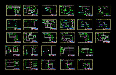 Electrical Drawings DWG Block for AutoCAD Autocad Electrical Drawings, Electrical Drawing, Structure Drawing, Electrical Cad, Autocad Tutorial, Electrical Code, Electrical Panel, Packaging Machine, Wood Structure