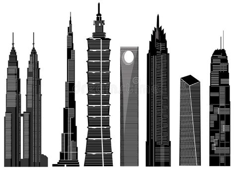 Skyscraper buildings vector 1. Skyscraper buildings vector in black and white #Sponsored , #Sponsored, #affiliate, #buildings, #white, #black, #Skyscraper Sky Scrapers Drawing, Sky Scrapers, Drawing Sky, Modern Drawing, Ingredient List, Drawing Black, White Illustration, Graphic Design Background Templates, City Architecture