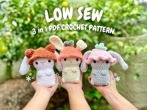 Different Hats, Easy Crochet Animals, Crochet Rabbit, Crochet Dragon, Crochet Design Pattern, Crochet Simple, Bobble Stitch, Fun Crochet Projects, Crochet Hat Pattern