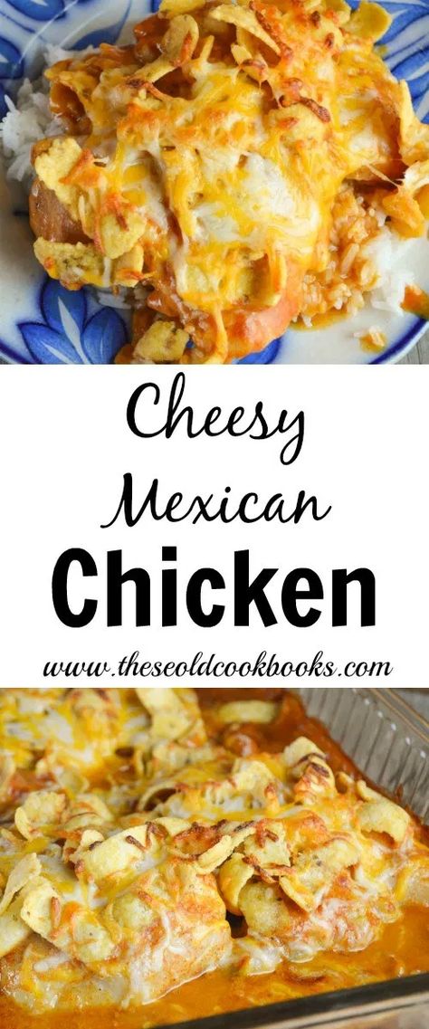 Cheesy Mexican Chicken Recipe Topped with Corn Chips Cheesy Mexican Chicken, Corn Chips Recipe, Chips And Cheese, Mexican Chicken And Rice, Chicken Supreme, Mexican Chicken Casserole, Mexican Flavors, Chicken And Chips, Mexican Chicken Recipes