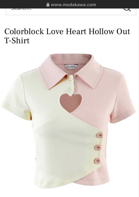 Heart Cutout Shirt, Heart Keyhole Shirt, Casual White Heart-shaped Top, Kawaii Fitted Sleeveless Top, Cute Multicolor Heart-shaped Tops, Pink Heart-shaped T-shirt For Summer, Cutout Shirts, Sleeveless Turtleneck, Color Blocking