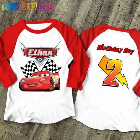 Cars Birthday Tshirt, Cars Theme Birthday Shirts, Cars Shirts For Birthday, Lightning Mcqueen Birthday Shirt, Lightening Mcqueen 3rd Birthday, Macqueen Theme Party, Lighting Mcqueen Birthday Party, Mcqueen Birthday Party Decoration, Cars Movie Birthday Party