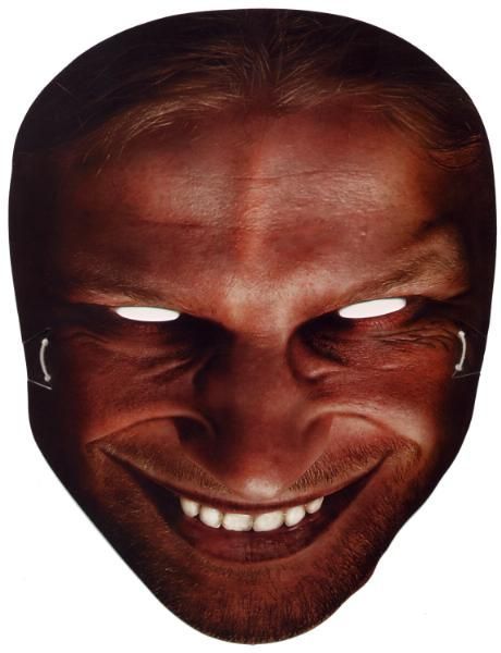 Wasn't sure where to pin this - but WAY too good to miss!! Aphex Twin mask! | デザイン, とか Twin Reference, Apex Twin, Richard D James, Warp Records, Twin Tattoos, Blackout Tattoo, Aphex Twin, Talking Heads, Dark Art Illustrations