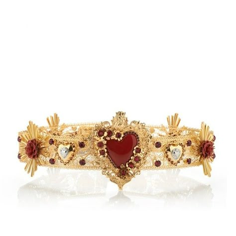 Dolce & Gabbana Large Sacred Heart Gold Belt ($5,875) ❤ liked on Polyvore featuring accessories, belts, jewelry, golden belt, embellished belt, dolce gabbana belt, beaded belt and dolce&gabbana Golden Belt, Dolce Gabbana Belt, Velvet Belt, Embellished Belt, Gold Belt, Gold Belts, Dope Jewelry, Beaded Belt, Jewelry Lookbook