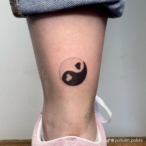 Ying Yang Heart Tattoo, Ying Yang Tattoo, Flower Bouquet Tattoo, Yang Tattoo, Yin Yang Tattoos, Bouquet Tattoo, Getting A Tattoo, Latest Tattoos, B Tattoo