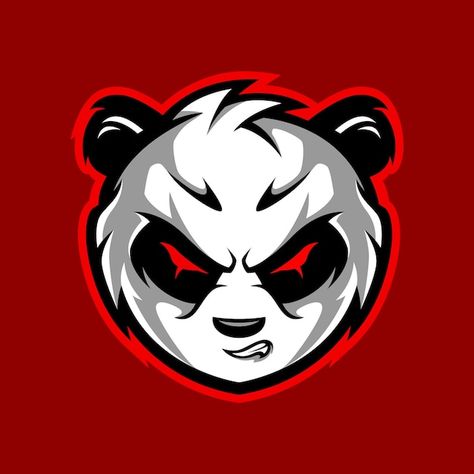 The evil panda head premium gaming and s... | Premium Vector #Freepik #vector #cute-pumpkin #pumpkin #panda-face #pumpkin-background Sports Mascot Logo, Panda Icon, Paw Cartoon, Sports Mascot, Panda Painting, Panda Head, Dj Logo, Wallpaper Earth, Vector Icons Illustration