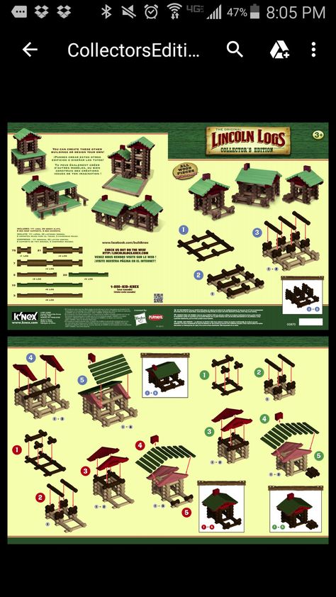 Diy Lincoln Logs, Linkin Logs, Lincoln Logs Instructions, Lincoln Logs Ideas Projects, Lincoln Logs Ideas, Easy Childrens Crafts, Golden Girls House, Girl Tools, Diy Farm Table