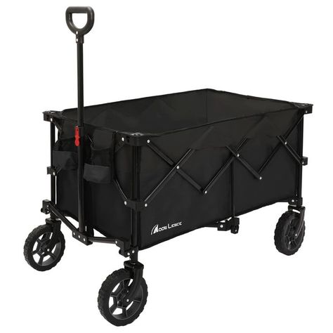 Moon Lence Collapsible Wagon Cart Heavy Duty Folding Cart Garden Portable Hand Cart with Universal Wheels, Adjustable Handle Wagon Stroller, Outdoor Wagon, Coleman Camping, Outdoor Cart, Folding Cart, Utility Wagon, Hand Cart, Beach Wagon, Wagon Cart