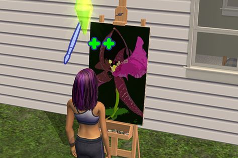 Ts2 Cc, Ea Games, Easel Painting, Window Painting, Sims 2, Sims Cc, Pixel Art, Paintings