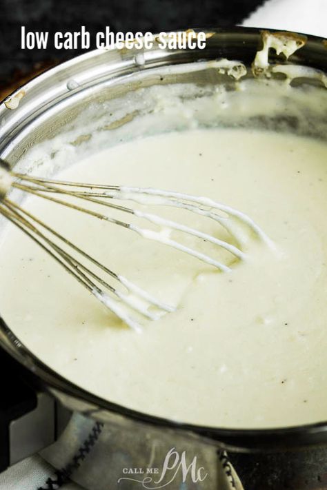 Low Carb Cheese Sauce has no cream, no flour, and no Velveeta. It's made with almond milk. It's rich and creamy. It takes less than 10 minutes to make. Keto Cream Sauce For Vegetables, Low Carb White Sauce, Keto White Sauce Recipe, Keto Cream Sauce For Chicken, Keto Cream Sauce, Keto White Sauce, Cheese Sauce For Vegetables, Keto Cheese Sauce, Low Carb Cheese Sauce