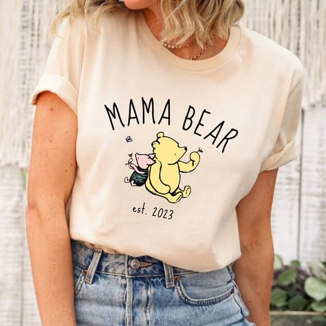 Winnie The Pooh Themes, Winnie The Pooh Nursery, Mama Crewneck, Mama Bear Shirt, Winnie The Pooh Birthday, Classic Winnie The Pooh, Gift For Mothers Day, Vintage Winnie The Pooh, Mothers Day Gifts