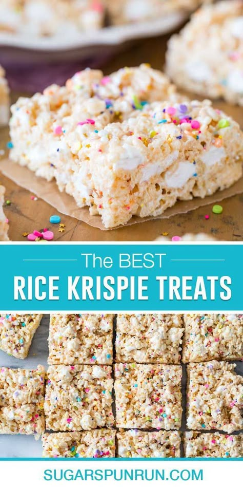 Rice Crispy Treats Sprinkles, Birthday Rice Krispie Treats Ideas, Rice Krispies With Sprinkles, Rice Krispie Treats For Easter, Rice Krispie Treats Sprinkles, Sprinkle Rice Krispie Treats, Birthday Cake Rice Crispy Treats, Easter Rice Krispie Treats Ideas, Rice Krispie Easter Treats