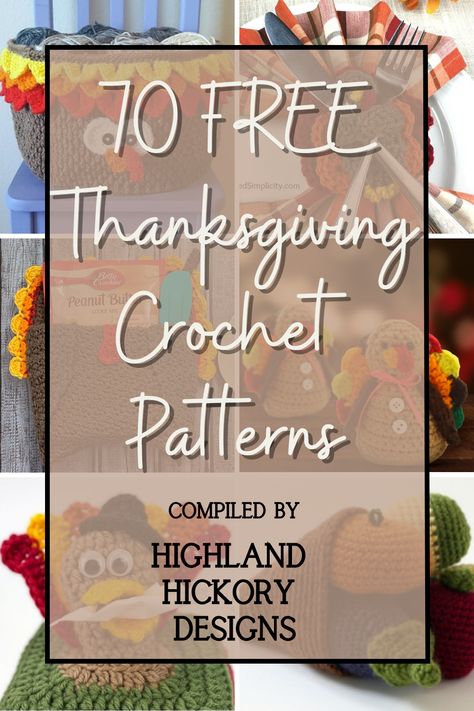 Whether you prefer to call it Thanksgiving or Friendsgiving or something different all together, the theme of the holiday tends to be the same — giving thanks for all the good things in our lives. This week, I’ve put together a list of 70 free Thanksgiving crochet patterns for you to enjoy! These are patterns from many many different designers as well as myself. I hope you find your next project from this list! November Crochet Patterns, Crochet Patterns Thanksgiving, Crocheted Thanksgiving Decorations, Free Crochet Home Decor Patterns, Crochet Thanksgiving Decorations, Free Thanksgiving Crochet Patterns, Thanksgiving Crochet Ideas, Fall Crochet Blanket Patterns Free, Free Crochet Fall Patterns