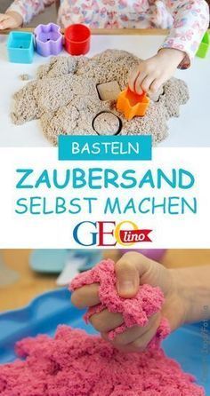 Wir stellen mit euch Zaubersand her. Damit könnt ihr prima drinnen spielen und buddeln! #basteln #bastelnmitkindern #zaubersand #selbermachen #anleitung #spielen #diy #selbstgemacht #kineticsand Funny Vine, Magic Sand, Work Diy, Design Del Prodotto, Mason Jar Diy, Diy Hacks, Mark Making, Diy Projects To Try, Bottle Crafts