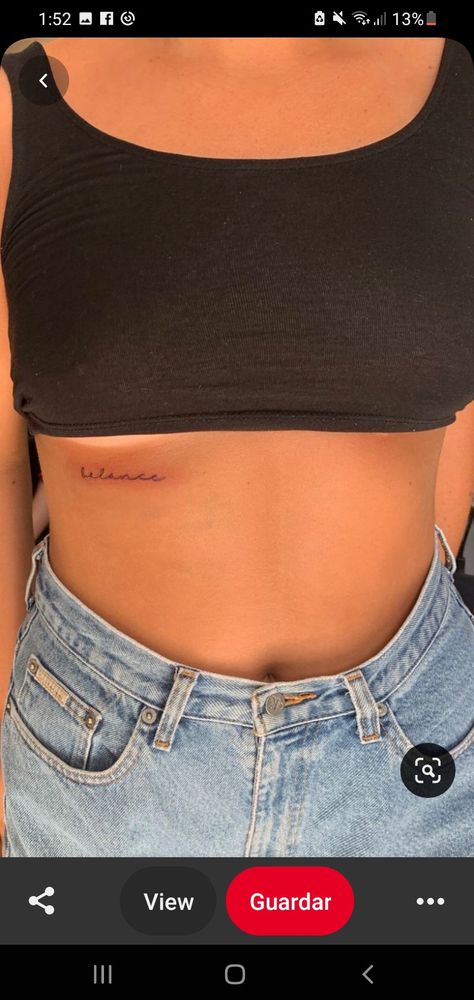 Small Side Stomach Tattoos Women, Women Side Tattoos Ribs Large, Rib Tattoo Under Bra Line, Side Script Tattoo, One Word Rib Tattoo, Side Of Ribs Tattoo Women, Rib Cage Script Tattoo, Small Ribcage Tattoos For Women, Women’s Small Rib Tattoos