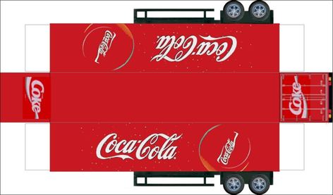 New Coke, Paper Model Car, Bus Skin Design, Customised Trucks, Coca Cola Christmas, Airplane Birthday Party, Bff Gifts Diy, Paper Car, Paper Craft Diy Projects