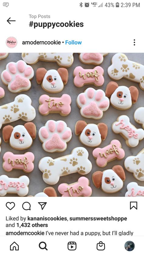 Puppy Theme Cookies, Two Let The Dogs Out Party Cake, Puppy Dog Cookies, Puppy Birthday Party Cookies, Puppy Decorated Cookies, Two Let The Dogs Out Cake, Puppy Pawty Birthday Cake, Dog Themed Birthday Cookies, Dog Party Cookies