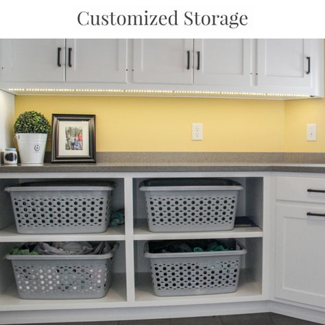 Laundry basket storage. What better way to store your laundry baskets! When a client works with a custom cabinet maker, they are able to design the laundry room of their dreams. Apartment Laundry Room, Apartment Laundry, Stackable Laundry, Shop Apartment, Laundry Basket Storage, House Addition, Laundry Room Closet, Large Laundry Rooms, Laundry Room Doors