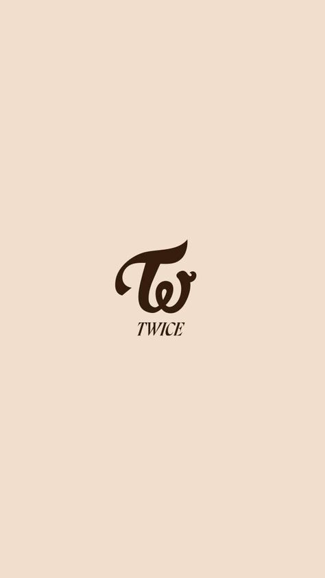 Twice Logo, Logo Twice, Twice Wallpaper, Twice Album, Twice Korean, Beige Wallpaper, Locked Wallpaper, Beige Aesthetic, Screen Wallpaper