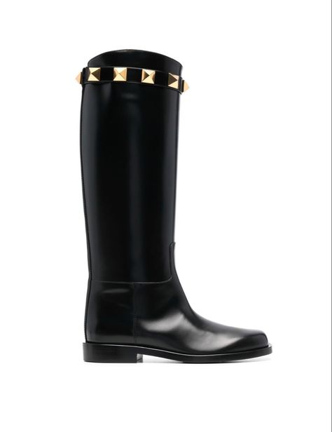 Valentino Boots, Valentino Garavani Shoes, Valentino Black, Black Accessories, Red Valentino, Boot Sandals, Low Heels, Valentino Garavani, High Boots