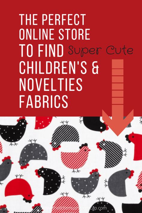 Children fabrics online - find out where to buy for better selections Fabric Websites, Fabric Shops Online, Fabric Shopping, Fabric Shops, Little Mushroom, Sewing Projects Clothes, Buy Fabric Online, Sew Ins, Baby Sewing Projects