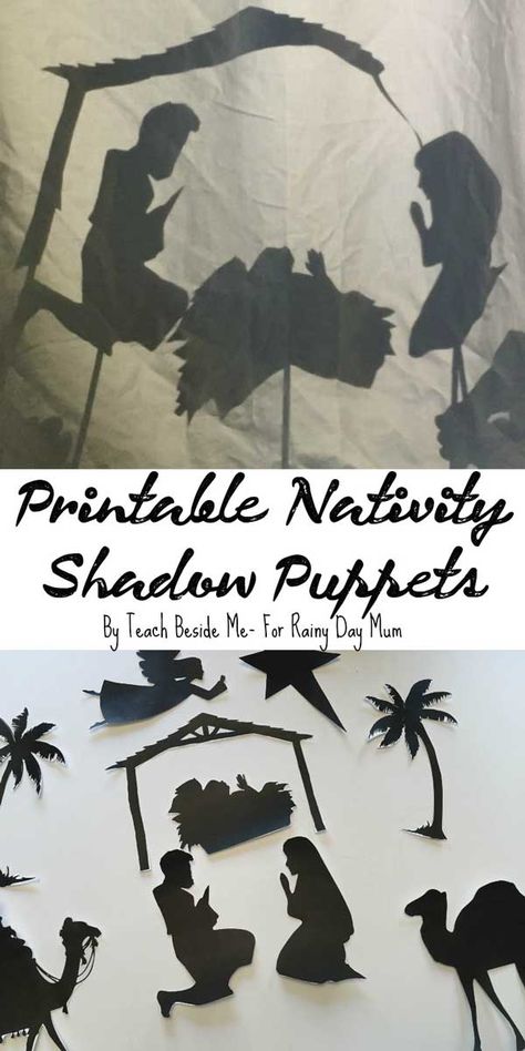 Create your own Nativity Shadow Puppets with this step by step guide with printable and instructions so that your children can retell The Christmas Story.