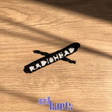 Radiohead Alpha Pattern, Radiohead Crochet, Radiohead Bracelet, Bracelet Stuff, Alpha Pattern, Radiohead, Alpha Patterns, Bracelet Patterns, Bracelet