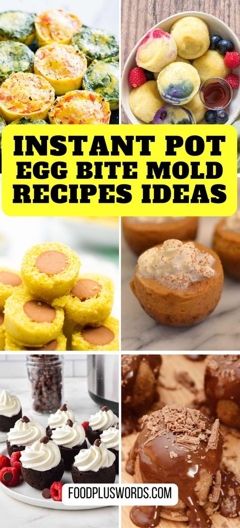 Fun Summer Recipes, Starbucks Egg Bites Recipe, Pressure Cooker Eggs, Instant Pot Egg Bites, Pressure Cooker Desserts, Mold Recipes, Starbucks Egg Bites, No Egg Desserts, Pot Cakes