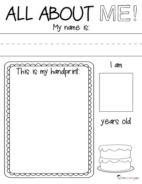 Preschool Portfolio, About Me Worksheet, All About Me Preschool Theme, Me Worksheet, Me Preschool Theme, All About Me Crafts, All About Me Printable, All About Me Book, All About Me Worksheet