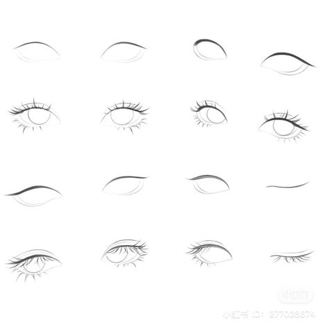 Korean Eyes Draw Tutorial, Different Eye Shapes Drawing, Ways To Draw Eyes, Easy Eye Drawing, 얼굴 드로잉, Eye Drawing Tutorials, Drawing Tutorial Face, Eye Sketch, Digital Art Beginner