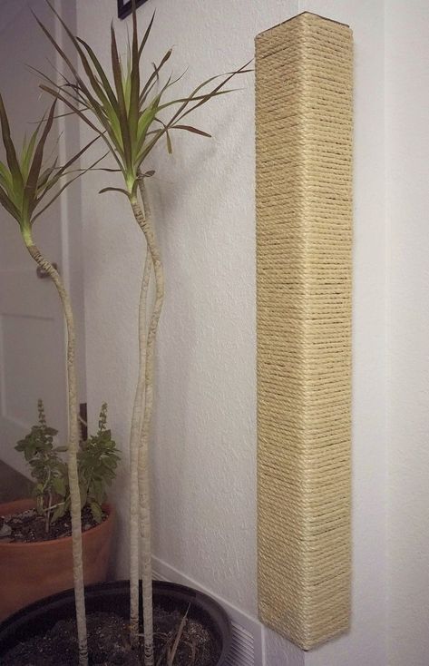 [CommissionsEarned] Wall Corner Cat Scratching Post 39 Inches Tall Sisal Rope - Etsy #diycatscratchingpost Tall Cat Scratching Post, Diy Cat Scratching Post, Wall Corner, Stain On Pine, Geometric Cat, Cat Scratchers, Cat Window, Play Furniture, Etsy Diy