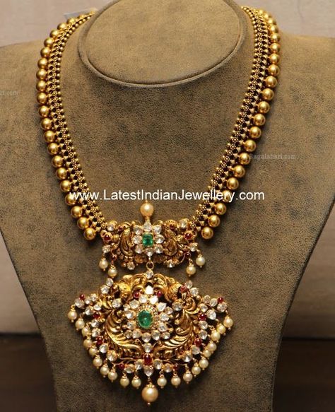 Kasulaperu Latest Designs, New Necklace Designs, Latest Indian Jewellery, Temple Jewelry Necklace, Gold Temple Jewellery, Bridal Jewelry Vintage, Gold Jewelry Simple Necklace, Beautiful Gold Necklaces, Pearl Necklace Designs