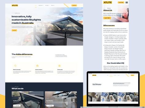 Website design layout of skylight & Roof window design company Design Company Website, Roof Windows, Roof Window, Portfolio Web Design, Website Design Layout, Web Graphic Design, Company Website, Website Layout, Web Graphics