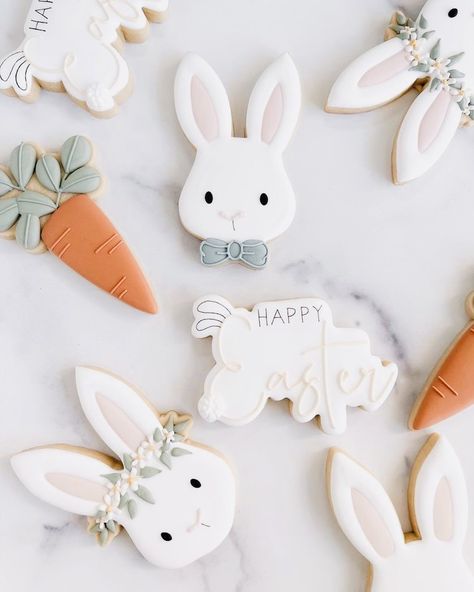 Easter Cookie Decorating Ideas, Easter Sugar Cookies Decorated, Easter Biscuits, Easter Bunny Cookies, Royal Iced Cookies, Easter Sugar Cookies, Easter Sweets, Decorating Cookies, Spring Cookies