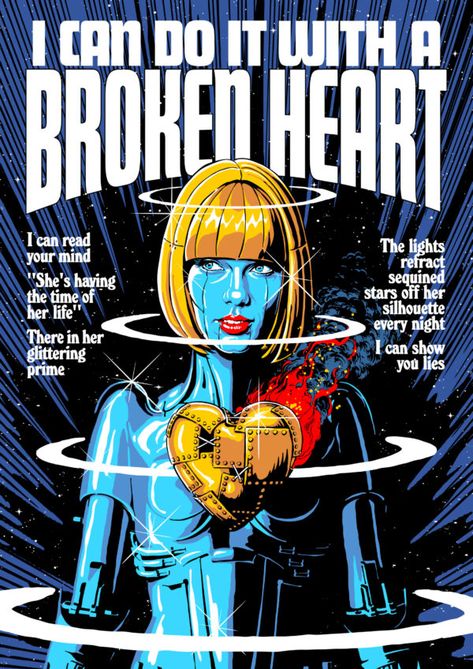 Taylor Swift – I Can Do It with a Broken Heart – Avalanche Records Pared Aesthetic, Future Room, Estilo Taylor Swift, 3d Street Art, Taylor Swift Posters, Blue Poster, Taylor Swift Wallpaper, Taylor Swift Songs, Art Series